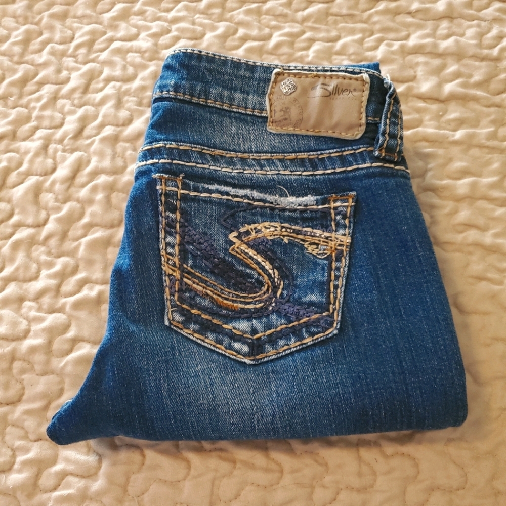 Silver LOLA boot cut jeans size 26